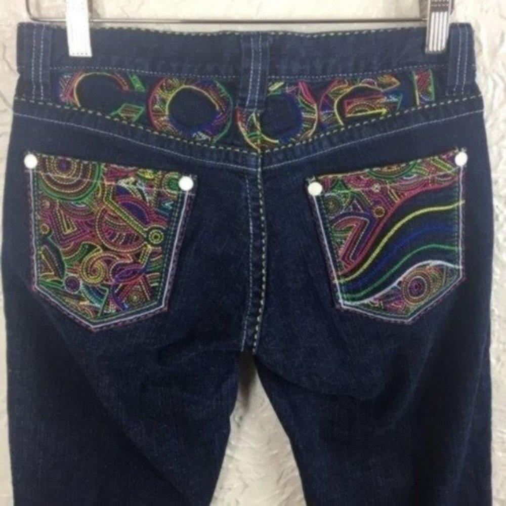 COOGI JEANS Women's Sz 5/6 Low Waist Embroidery Authentic